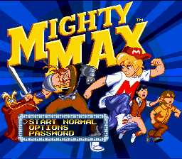 Adventures of Mighty Max, The (Europe) Title Screen